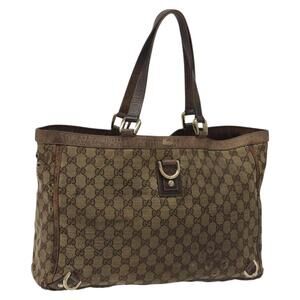 GUCCI GG Canvas Tote Bag Beige